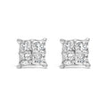 10K White Gold Diamond Stud Earrings (3/4 cttw, H-I Color, SI2-I1 Clarity) by Bids.com