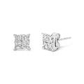 10K White Gold Diamond Stud Earrings (3/4 cttw, H-I Color, SI2-I1 Clarity) by Bids.com