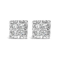 10k Yellow Gold Princess Diamond Quad Stud Earrings (1/4 cttw, J-K Color, I2-I3 Clarity) by Bids.com