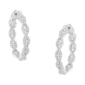 10K White Gold Diamond Hoop Earrings (1 1/2 cttw, H-I Color, I1-I2 Clarity) by Bids.com