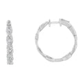 10K White Gold Diamond Hoop Earrings (1 1/2 cttw, H-I Color, I1-I2 Clarity) by Bids.com