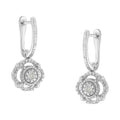 .925 Sterling Silver Miracle-Set Diamond Accent Drop and Dangle Earrings (I-J Color, I3 Clarity) by Bids.com