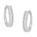 10K White Gold Diamond Hoop Earrings (3/4 cttw, I-J Color, I2-I3 Clarity) by Bids.com
