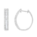 10K White Gold Diamond Hoop Earrings (3/4 cttw, I-J Color, I2-I3 Clarity) by Bids.com