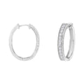 10KT White Gold Diamond Hoop Earring (1.00 cttw, H-I Color, I1-I2 Clarity) by Bids.com