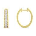 10KT Yellow and White Gold Diamond Hoop Earring (1/2 cttw, J-K Color, I2-I3 Clarity) by Bids.com