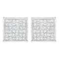 10K White Gold 2ct TDW Princess-Cut Composite Diamond Stud Earring (I-J ,I2-I3) by Bids.com