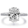 7.00 CTTW Oval Cut Engagement Ring in White Gold