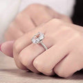 7.00 CTTW Oval Cut Engagement Ring in White Gold by DailySale
