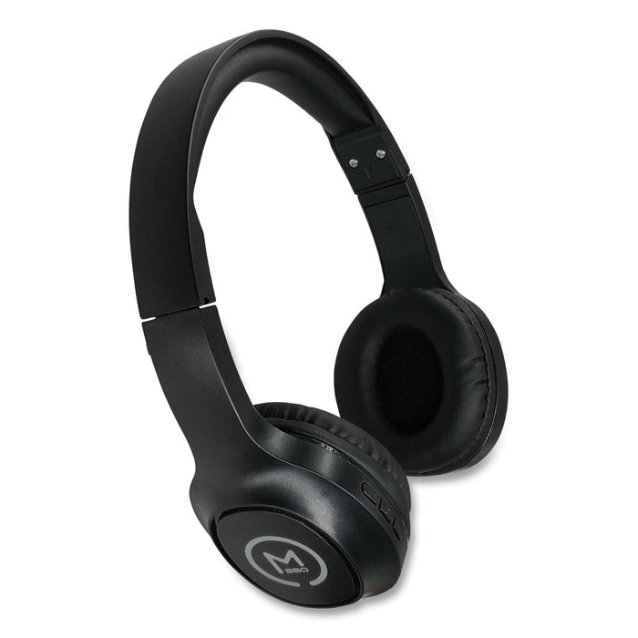 Morpheus 360 TREMORS Stereo Wireless Headphones with Microphone, 3 ft Cord, Black