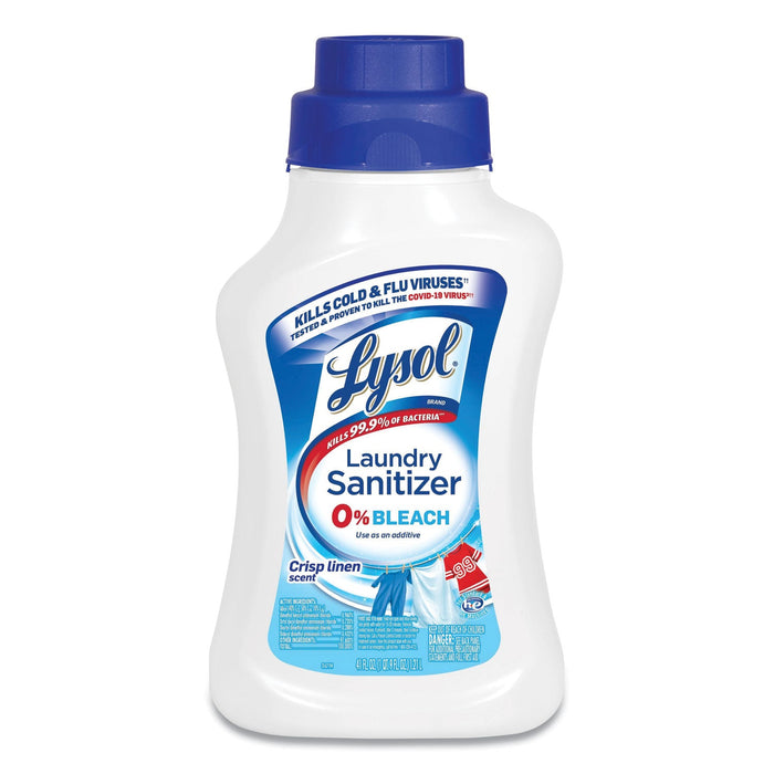 LYSOL Laundry Sanitizer, Liquid, Crisp Linen, 41 oz, 6/Carton