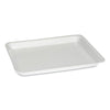 Pactiv Evergreen Supermarket Tray, #8S, 10.5 x 8.25 x 0.7, White, Foam, 500/Carton