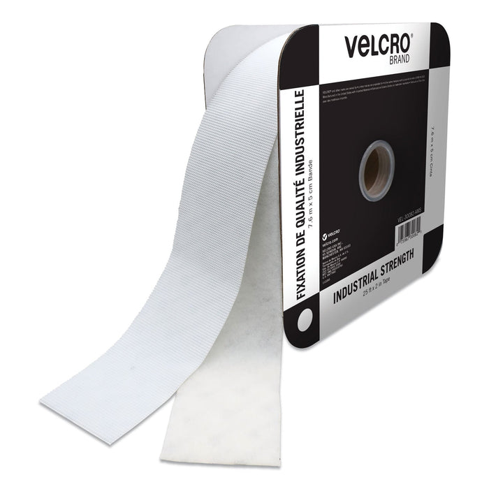 VELCRO Industrial Strength Heavy-Duty Fasteners, 2" x 25 ft, White