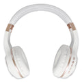 Morpheus 360 SERENITY Stereo Wireless Headphones with Microphone, 3 ft Cord, White/Rose Gold