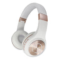 Morpheus 360 SERENITY Stereo Wireless Headphones with Microphone, 3 ft Cord, White/Rose Gold