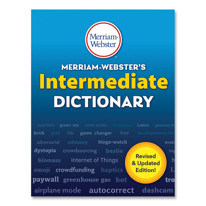 Merriam Webster Intermediate Dictionary, Hardcover, 1,024 pages