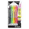 Pilot G2 Neon Gel Pen, Retractable, Fine 0.7 mm, Assorted Neon Ink and Barrel Colors, 5/Pack