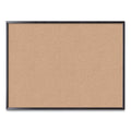 U Brands Cork Bulletin Board, 48 x 36, Natural Surface, Black Frame