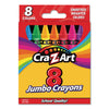Cra-Z-Art Jumbo Crayons, 8 Assorted Colors, 8/Pack