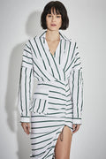 Et Ochs Faith Striped Cotton MIDI Dress, Size 6 by Vanessa Jane
