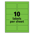Avery High-Visibility Permanent Laser ID Labels, 2 x 4, Neon Green, 1000/Box