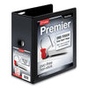 Cardinal Premier Easy Open ClearVue Locking Slant-D Ring Binder, 3 Rings, 5" Capacity, 11 x 8.5, Black