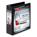 Cardinal Premier Easy Open ClearVue Locking Slant-D Ring Binder, 3 Rings, 3" Capacity, 11 x 8.5, Black