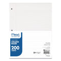 Mead Filler Paper, 3-Hole, 8.5 x 11, College Rule, 200/Pack