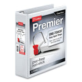 Cardinal Premier Easy Open ClearVue Locking Slant-D Ring Binder, 3 Rings, 2" Capacity, 11 x 8.5, White