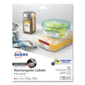 Avery White Dissolvable Labels w/ Sure Feed, 1.25 x 2.38, White, 90/PK