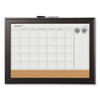 Quartet Home Decor Magnetic Combo Dry Erase with Cork Board on Bottom, 23 x 17, Espresso Wood Frame