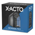 X-ACTO Model 1670 School Pro Classroom Electric Pencil Sharpener, AC-Powered, 4 x 7.5 x 7.5, Black/Gray/Smoke