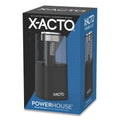 X-ACTO Model 1799 Powerhouse Office Electric Pencil Sharpener, AC-Powered, 3 x 3 x 7, Black/Silver/Smoke