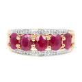 14K Yellow Gold Plated 1.90 Carat Genuine Ruby .925 Sterling Silver Ring by Bids.com