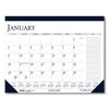 House of Doolittle Recycled Two-Color Monthly Desk Pad Calendar with Notes Section, 22 x 17, Blue Binding/Corners, 12-Month (Jan-Dec): 2023