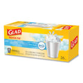 Glad OdorShield Quick-Tie Small Trash Bags, 4 gal, 0.5 mil, 8" x 18", White, 156/Carton