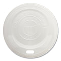 World Centric PLA Lids for Hot Cups, Fits 8 oz Cups, White, 1,000/Carton