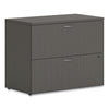 HON Mod Lateral File, 2 Legal/Letter-Size File Drawers, Slate Teak, 36" x 20" x 29"