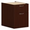HON Mod Hanging Pedestal, Left or Right, 2-Drawers: Box/File, Legal/Letter, Traditional Mahogany, 15" x 20" x 20"