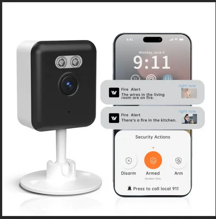 3MP Smart Home Security Camera – Night Vision, Two-Way Audio, Motion Detection, Alexa Compatible by DailySale