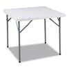 Iceberg IndestrucTable Classic Folding Table, Square Top, 200 lb Capacity, 34w x 34d x 29h, Platinum Granite