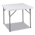 Iceberg IndestrucTable Classic Folding Table, Square Top, 200 lb Capacity, 34w x 34d x 29h, Platinum Granite