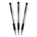 uniball 207 Impact Gel Pen, Stick, Bold 1 mm, Black Ink, Silver/Black Barrel
