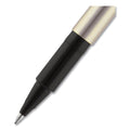 uniball Deluxe Roller Ball Pen, Stick, Fine 0.7 mm, Black Ink, Champagne Barrel, Dozen