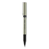 uniball Deluxe Roller Ball Pen, Stick, Fine 0.7 mm, Black Ink, Champagne Barrel, Dozen