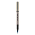 uniball Deluxe Roller Ball Pen, Stick, Fine 0.7 mm, Blue Ink, Champagne Barrel, Dozen