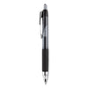 uniball Signo 207 Gel Pen, Retractable, Medium 0.7 mm, Black Ink, Translucent Black Barrel, 4/Pack