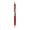 uniball Signo Gel Pen, Retractable, Medium 0.7 mm, Red Ink, Red/Metallic Accents Barrel, Dozen