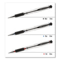 uniball 207 Impact Gel Pen, Stick, Bold 1 mm, Black Ink, Silver/Black Barrel