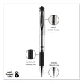 uniball 207 Impact Gel Pen, Stick, Bold 1 mm, Blue Ink, Black Barrel